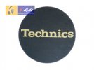 Slipmats Technics Logo schwarz gold Doppelpack