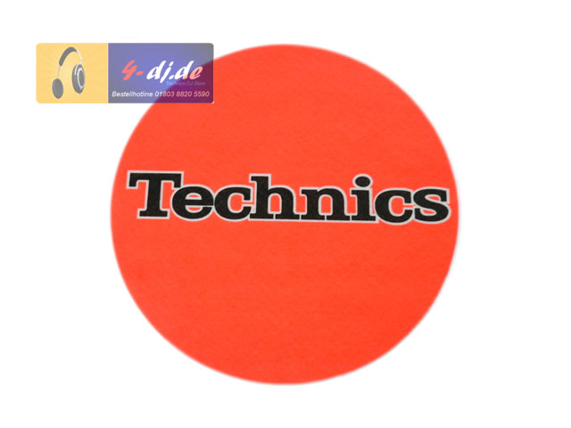 Slipmats Technics orange Logo Doppelpack - Click Image to Close