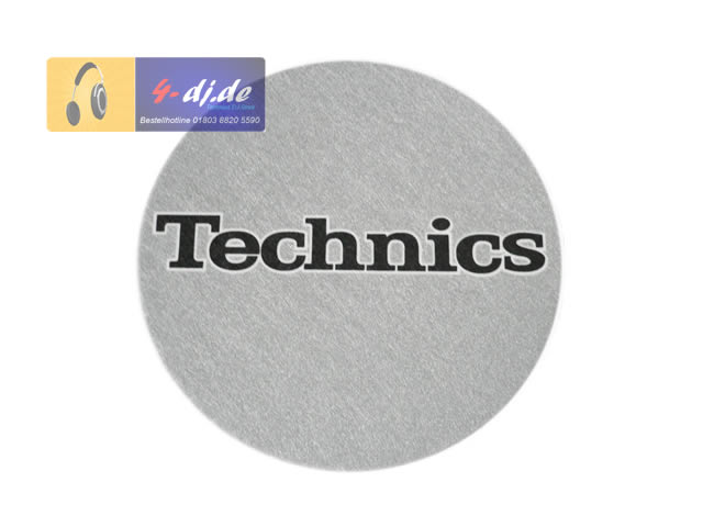 Slipmats Technics silber Logo Doppelpack - Click Image to Close